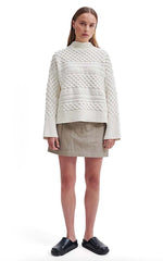 Second Female White Cable Knit