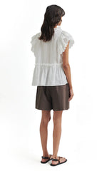 Second Female White Frill Top