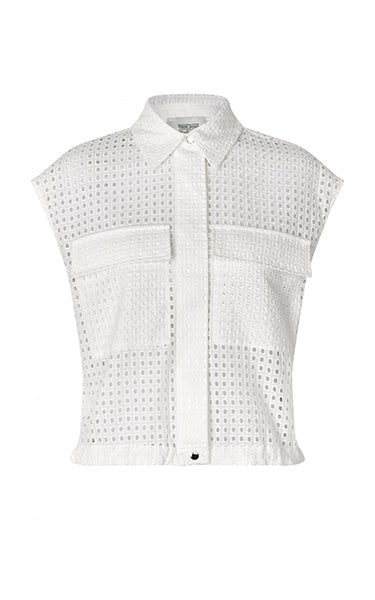 Second Female White Weave Vest