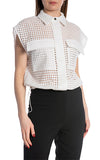 Second Female White Weave Vest