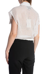 Second Female White Weave Vest