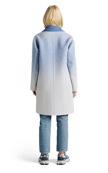 Valerie Khalfon Blue Ombre Coat