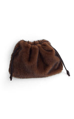 Yerse Chocolate Faux Fur Bag