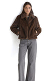 Yerse Chocolate Faux Fur Jacket