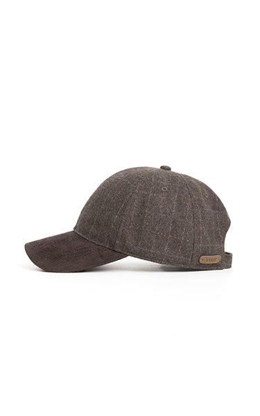Yerse Cord Cap in Choc Checks
