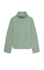 Yerse Cosy Cable Knit in Mint Green
