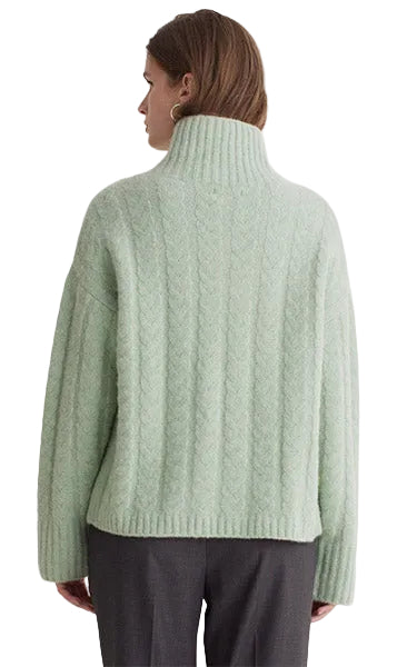 Yerse Cosy Cable Knit in Mint Green