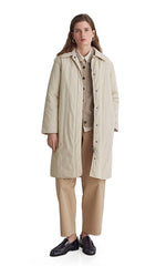 Yerse Ecru Quilted Coat