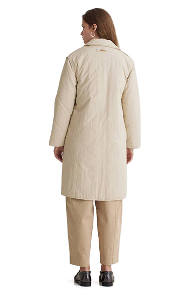 Yerse Ecru Quilted Coat