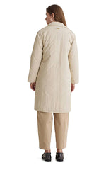 Yerse Ecru Quilted Coat
