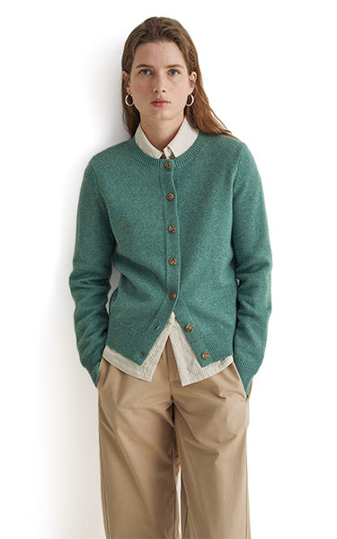 Yerse Feminine Green Cardigan