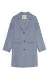 Yerse Midi Coat in Blue Grey