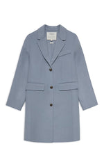 Yerse Midi Coat in Blue Grey