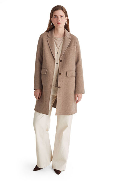 Yerse Midi Coat in Mink