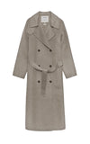 Yerse Wool Long Coat in Mink