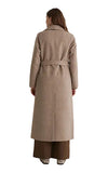 Yerse Wool Long Coat in Mink