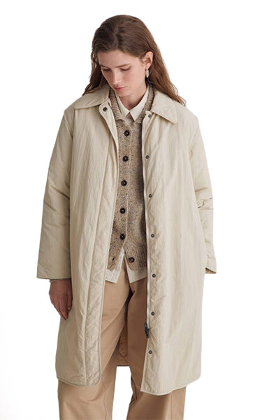 Yerse Ecru Quilted Coat