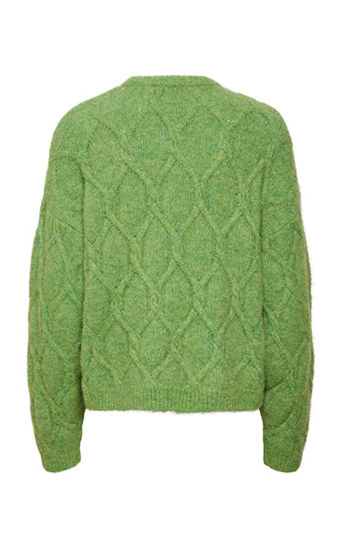 Gestuz Cable Knit Bright Green