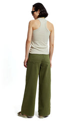 Gestuz Elma Wide Jeans in Chive
