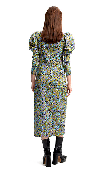 Gestuz Floral Dress with Puff Sleeves