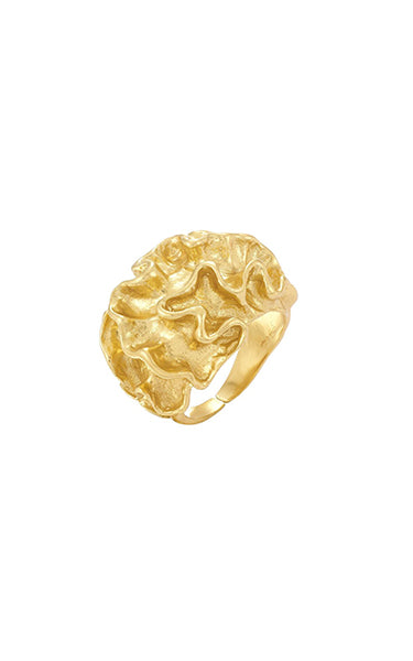 Marina Yglesias Coral Gold Ring size 7.5